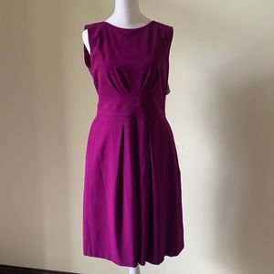 Tahari ASL Dress. Size 8. NWT. Currant color (purple). Fitted bodice, full skirt
